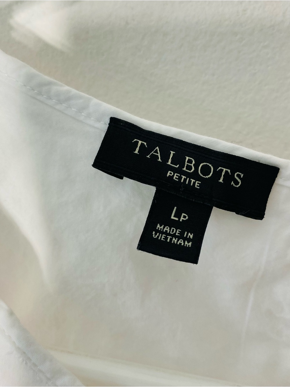 TALBOTS White Eyelet Puff Sleeve Top - Picture 6 of 7